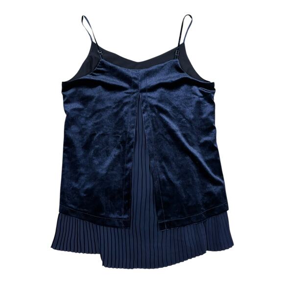 NWT Rose + Olive Womens Size Small Tank Top Navy Blue‎ Velvet Layered - Picture 2 of 8